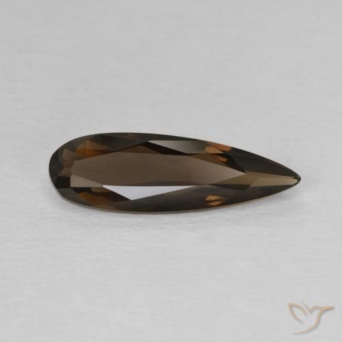 Quartz fumé Brun naturelle En forme de poire, 1.75 ct, VVS