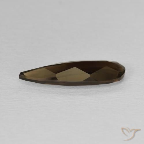 Quartz fumé Brun naturelle En forme de poire, 1.75 ct, VVS