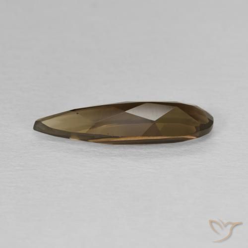 Quartz fumé Brun moyen naturelle En forme de poire, 1.67 ct, VVS