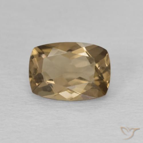 0.90ct Naturel Marron chaud Quartz fumé, Coussin, VVS