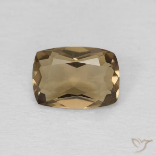 0.81ct Naturel Brun moka Quartz fumé, Coussin, VVS