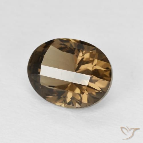 Quartz fumé Brun pain d'épices naturelle ovale, 2.58 ct, VVS-VS
