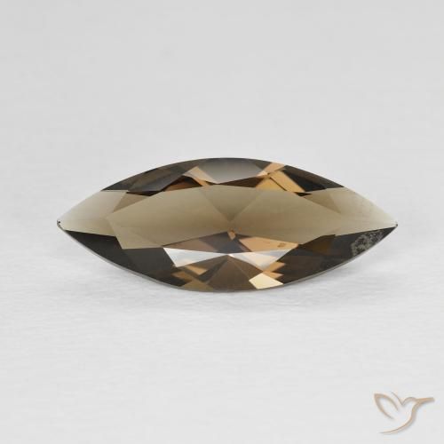 2.93ct Naturel Marron chaud Quartz fumé, Marquise, VVS