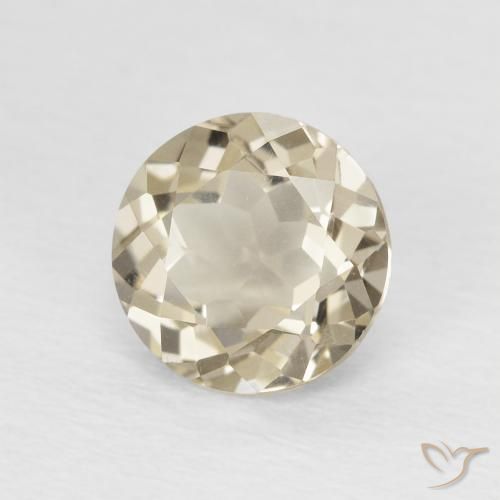 Quartz fumé Medium Light-Brown naturelle Coupe roude, 1.22 ct, VVS-VS