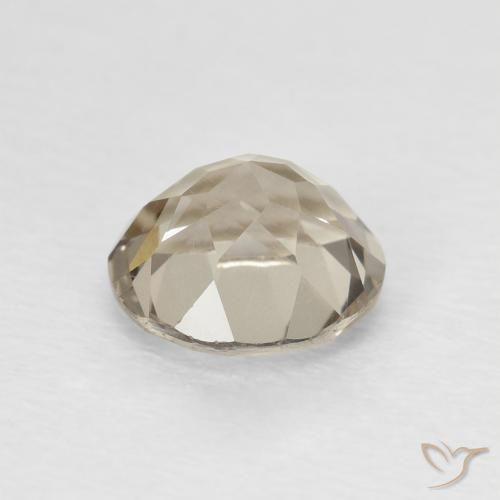 Quartz fumé Medium Light-Brown naturelle Coupe roude, 1.22 ct, VVS-VS