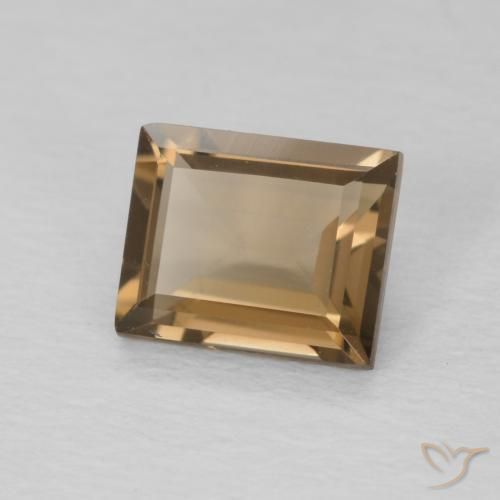 Quartz fumé Marron clair naturelle Baquette, 0.89 ct, VVS