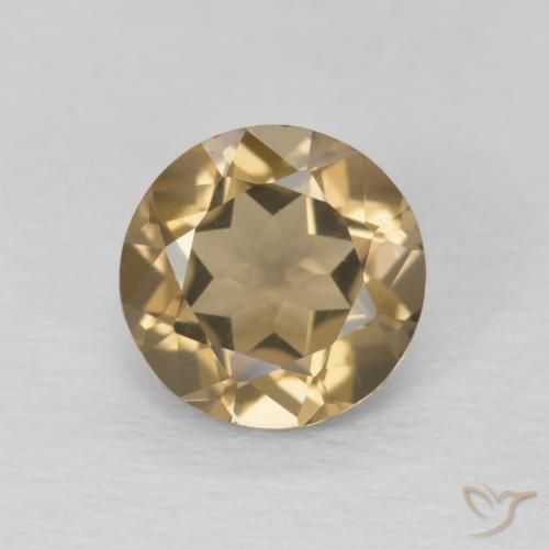 1.06ct Naturel Medium Light-Brown Quartz fumé, Tour, VVS