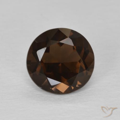 1.09ct Naturel Marron foncé Quartz fumé, Tour, VVS