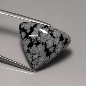 Obsidienne flocon de neige multicolore naturelle trillion, 17,24 ct, opaque