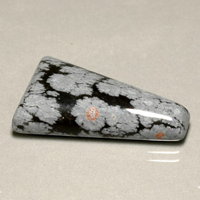 Obsidienne flocon de neige multicolore naturelle forme fantaisie, 14,82 ct, opaque