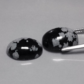 Achetez naturel ct multicolore obsidienne flocon de neige gems, coupe ovale, en provenance mexique chez gemselect. en stock, livraison internationale!