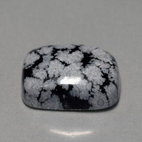 Obsidienne flocon de neige multicolore naturelle coupe coussin, 7,03 ct, opaque