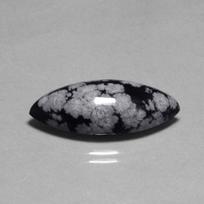 Obsidienne flocon de neige multicolore naturelle marquise, 10,16 ct, opaque