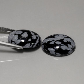 Achetez naturel ct multicolore obsidienne flocon de neige gems, coupe ovale, en provenance mexique chez gemselect. en stock, livraison internationale!