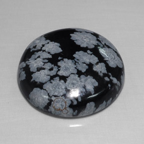 Obsidienne flocon de neige multicolore naturelle coupe roude, 15,77 ct, opaque