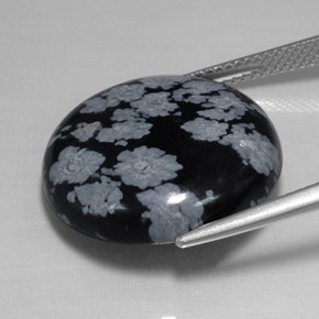 Obsidienne flocon de neige multicolore naturelle coupe roude, 15,77 ct, opaque