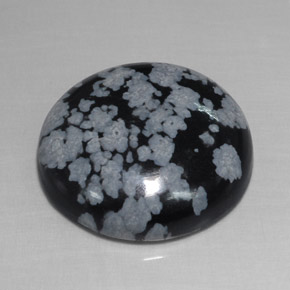 Obsidienne flocon de neige multicolore naturelle coupe roude, 16,38 ct, opaque