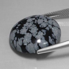 Obsidienne flocon de neige multicolore naturelle coupe roude, 16,38 ct, opaque