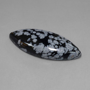 Obsidienne flocon de neige multicolore naturelle marquise, 21,50 ct, opaque