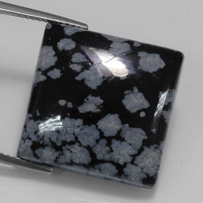 Obsidienne flocon de neige multicolore naturelle carré, 20,43 ct, opaque