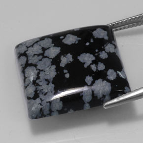 Obsidienne flocon de neige multicolore naturelle carré, 20,43 ct, opaque