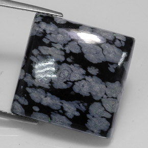 Obsidienne flocon de neige multicolore naturelle carré, 22,48 ct, opaque