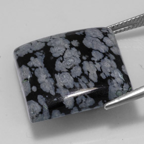 Obsidienne flocon de neige multicolore naturelle carré, 22,48 ct, opaque