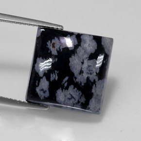 Obsidienne flocon de neige multicolore naturelle carré, 11,52 ct, opaque