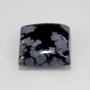 Obsidienne flocon de neige multicolore naturelle carré, 12,26 ct, opaque