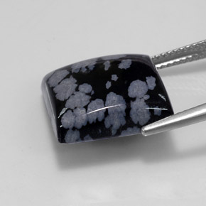 Obsidienne flocon de neige multicolore naturelle carré, 11,53 ct, opaque