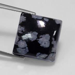 Obsidienne flocon de neige multicolore naturelle carré, 11,46 ct, opaque