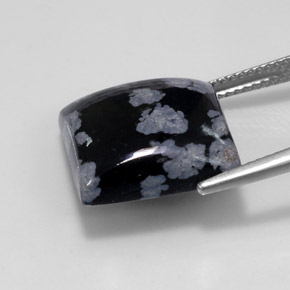 Obsidienne flocon de neige multicolore naturelle carré, 11,46 ct, opaque