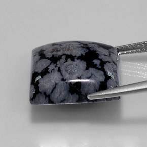 Obsidienne flocon de neige multicolore naturelle carré, 11,21 ct, opaque