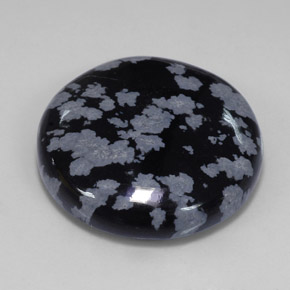 Obsidienne flocon de neige multicolore naturelle coupe roude, 27,65 ct, opaque