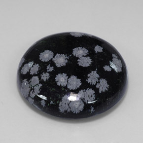 Obsidienne flocon de neige multicolore naturelle coupe roude, 25,71 ct, opaque