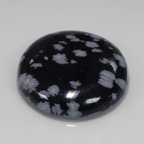 Obsidienne flocon de neige multicolore naturelle coupe roude, 26,06 ct, opaque