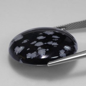 Obsidienne flocon de neige multicolore naturelle coupe roude, 26,06 ct, opaque
