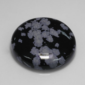 Obsidienne flocon de neige multicolore naturelle coupe roude, 26,71 ct, opaque