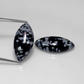 Achetez naturel ct multicolore obsidienne flocon de neige gems, marquise, en provenance mexique chez gemselect. en stock, livraison internationale!