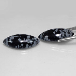 Achetez naturel ct multicolore obsidienne flocon de neige gems, marquise, en provenance mexique chez gemselect. en stock, livraison internationale!
