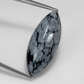 Obsidienne flocon de neige multicolore naturelle marquise, 8,69 ct, opaque