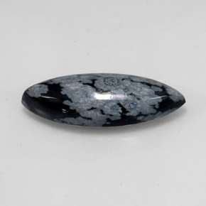 Obsidienne flocon de neige multicolore naturelle marquise, 8,69 ct, opaque