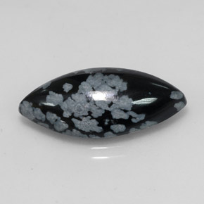 Obsidienne flocon de neige multicolore naturelle marquise, 9,82 ct, opaque