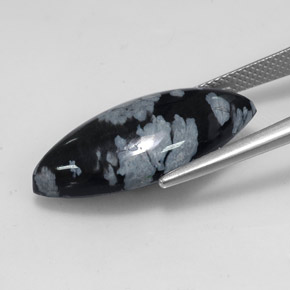 Obsidienne flocon de neige multicolore naturelle marquise, 9,82 ct, opaque