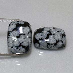 Achetez naturel ct multicolore obsidienne flocon de neige gems, coupe coussin, en provenance mexique chez gemselect. en stock, livraison internationale!