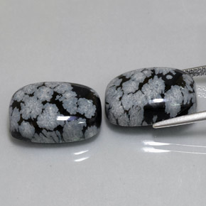 Achetez naturel ct multicolore obsidienne flocon de neige gems, coupe coussin, en provenance mexique chez gemselect. en stock, livraison internationale!