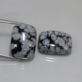 Achetez naturel ct multicolore obsidienne flocon de neige gems, coupe coussin, en provenance mexique chez gemselect. en stock, livraison internationale!