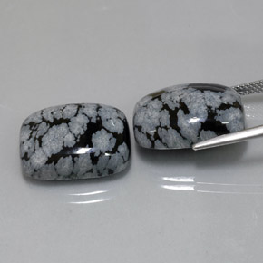 Achetez naturel ct multicolore obsidienne flocon de neige gems, coupe coussin, en provenance mexique chez gemselect. en stock, livraison internationale!