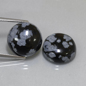 Achetez naturel ct multicolore obsidienne flocon de neige gems, coupe roude, en provenance mexique chez gemselect. en stock, livraison internationale!
