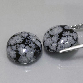 Achetez naturel ct noir obsidienne flocon de neige gems, coupe roude, en provenance mexique chez gemselect. en stock, livraison internationale!